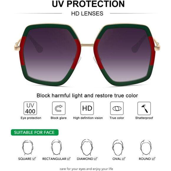 Oversized Big Fashion Sunglasses For Women Irregular Fashion Shades - Picture 4 of 6